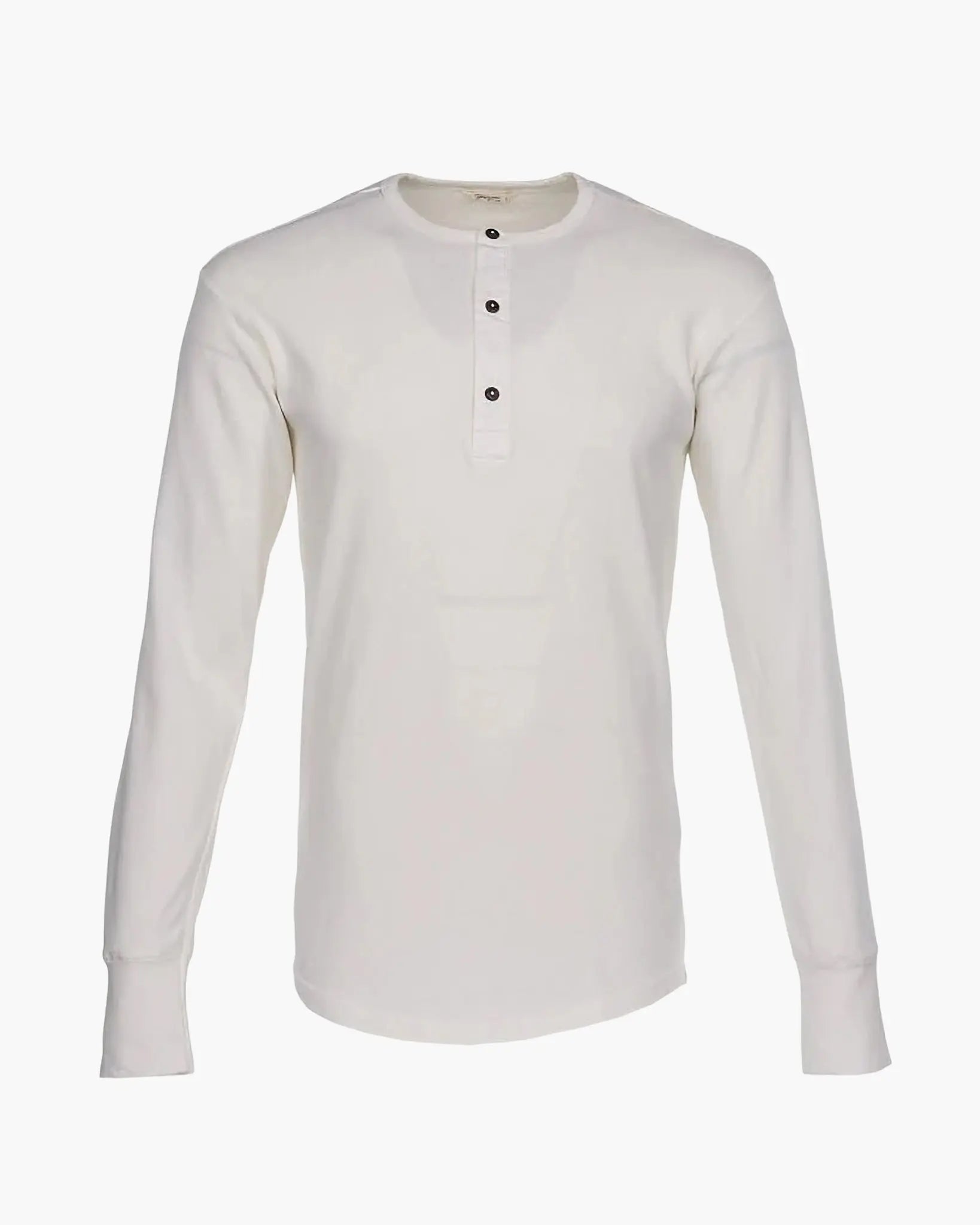 1927 HENLEY SHIRT LONG SLEEVE - Ecru - Raw Denim