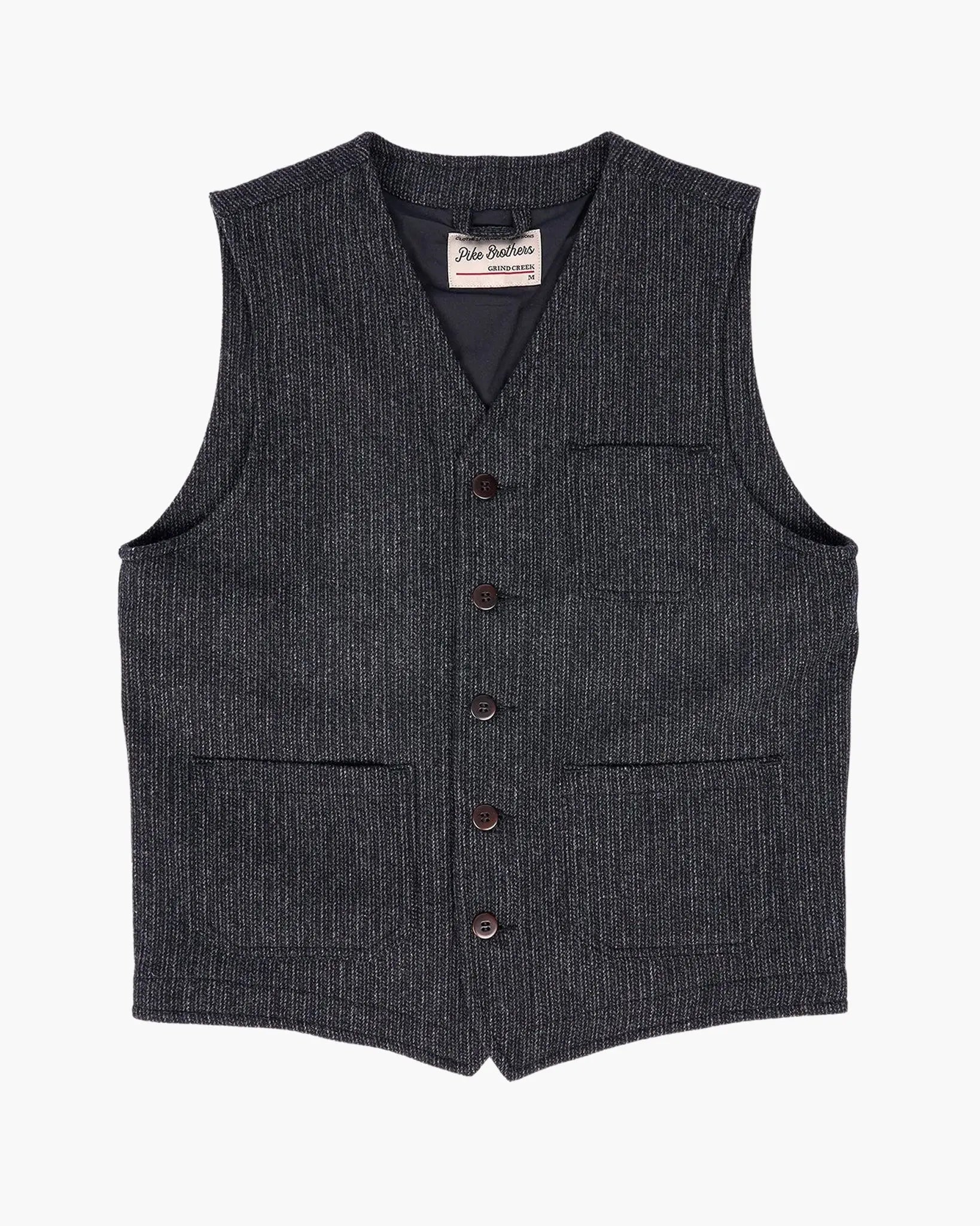 1937 ROAMER VEST - Glasgow Grey - Raw Denim