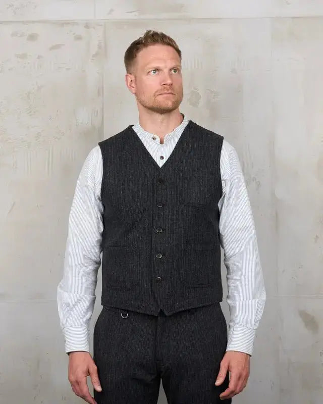 1937 Roamer Vest Glasgow Grey - Pike Brothers - Raw Denim