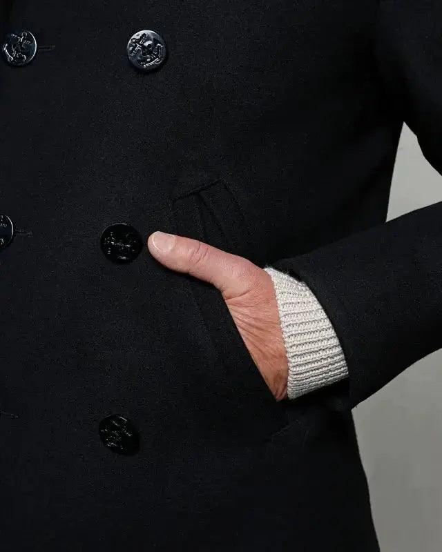 1938 Pea Coat – Heavy Wool (24oz) – Black