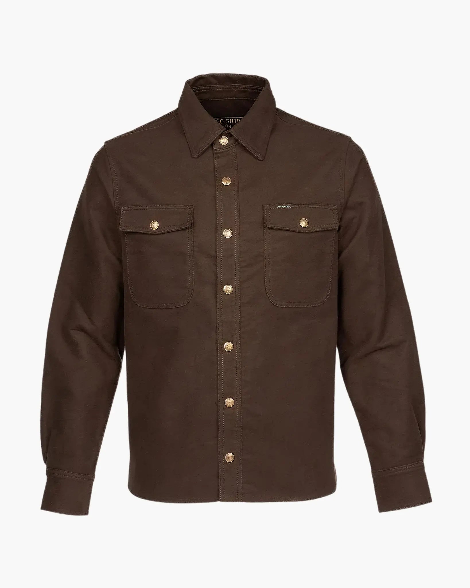1943 CPO SHIRT - Moleskin Soil Brown - Raw Denim