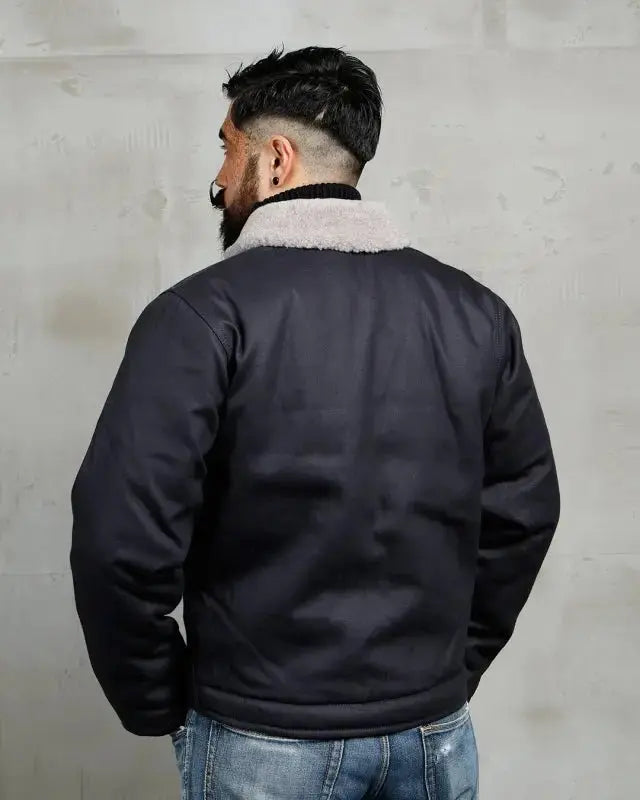 1944 N1 Deck Jacket – Elephant Skin (15.3oz) – Asphalt