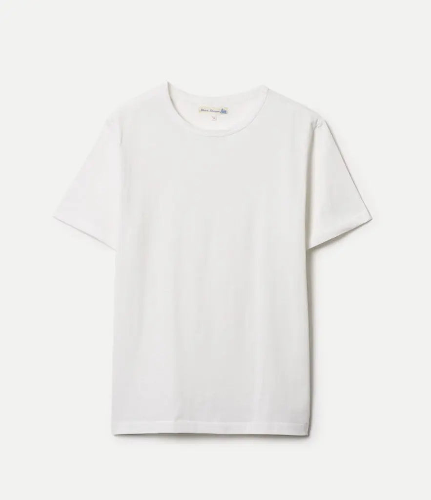 215 LOOPWHEELED CLASSIC FIT T - SHIRT - White - Raw Denim