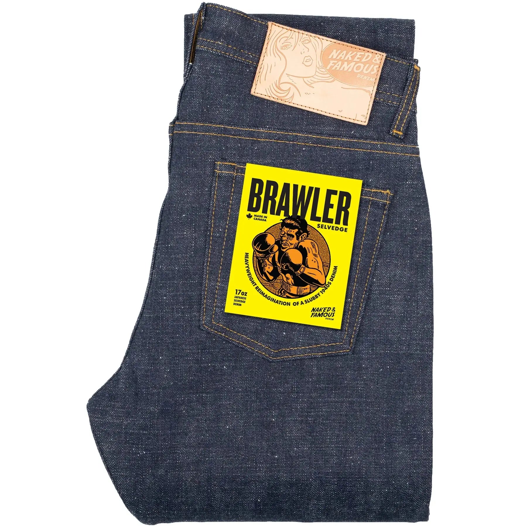 BRAWLER SELVEDGE - Weird Guy 14oz Naked & Famous Denim