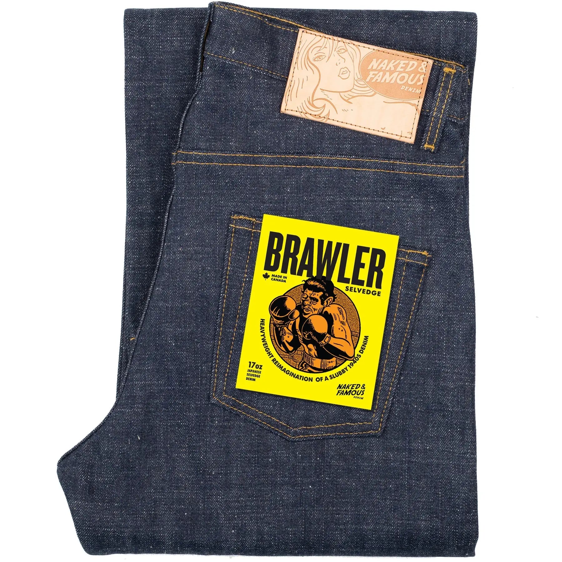 BRAWLER SELVEDGE - Strong Guy 14oz Naked & Famous Denim