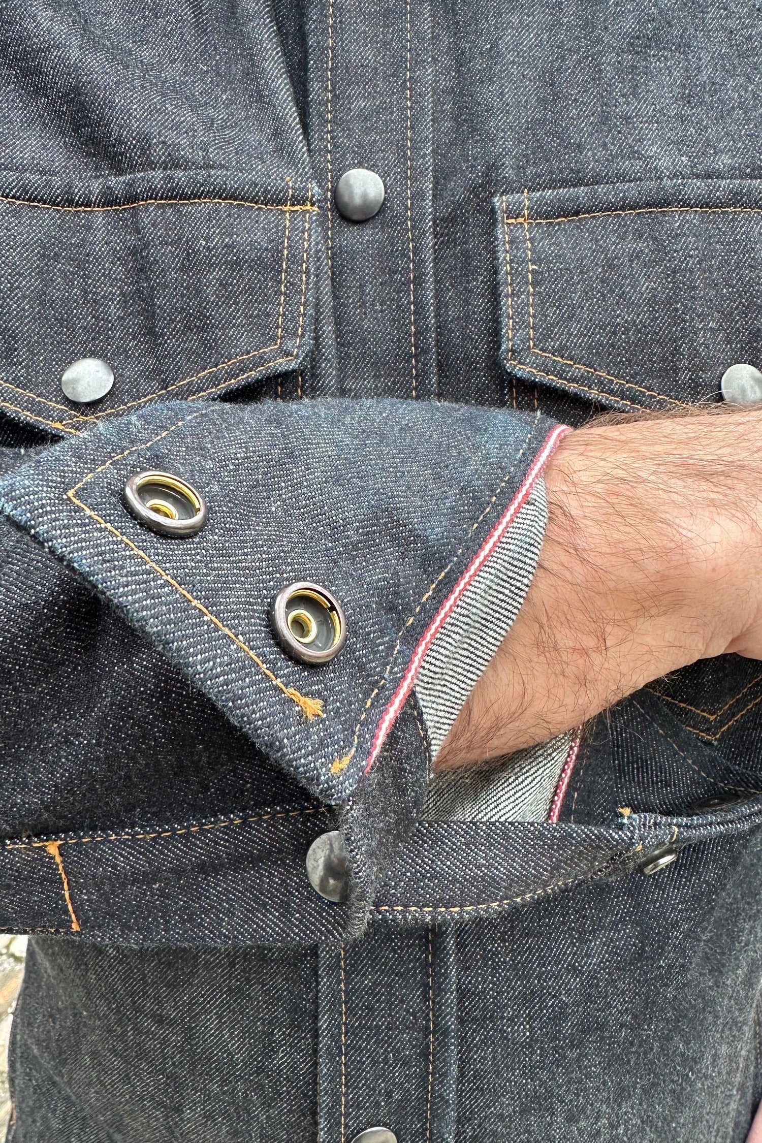 Western Shirt - 14.6oz Raw Selvedge Denim - Indigo - Bergen Denim