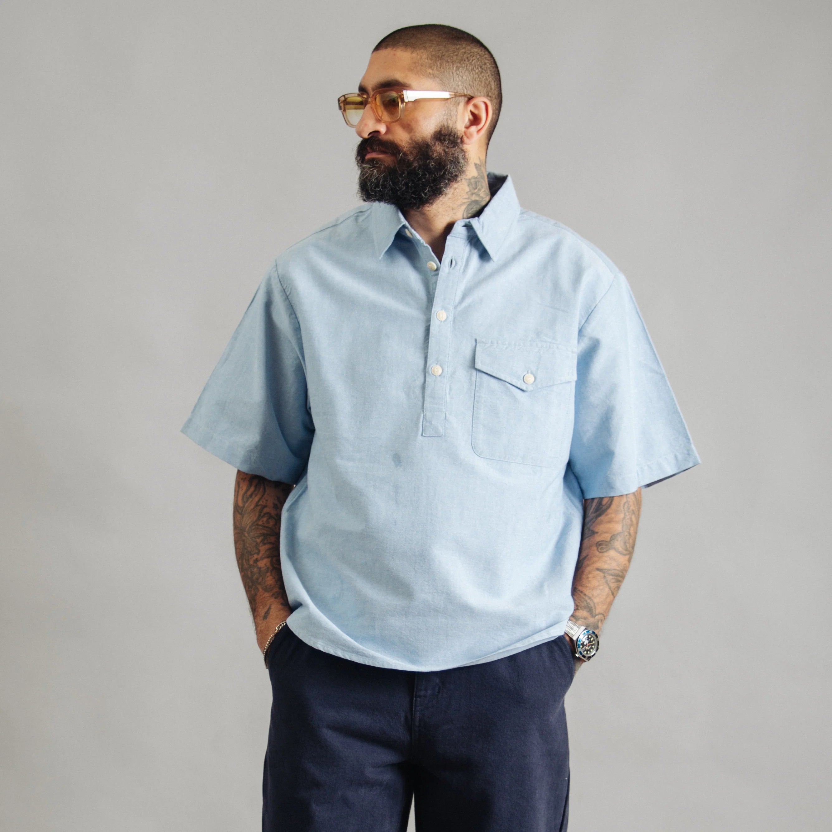 Popover BD Shirt - Light Blue