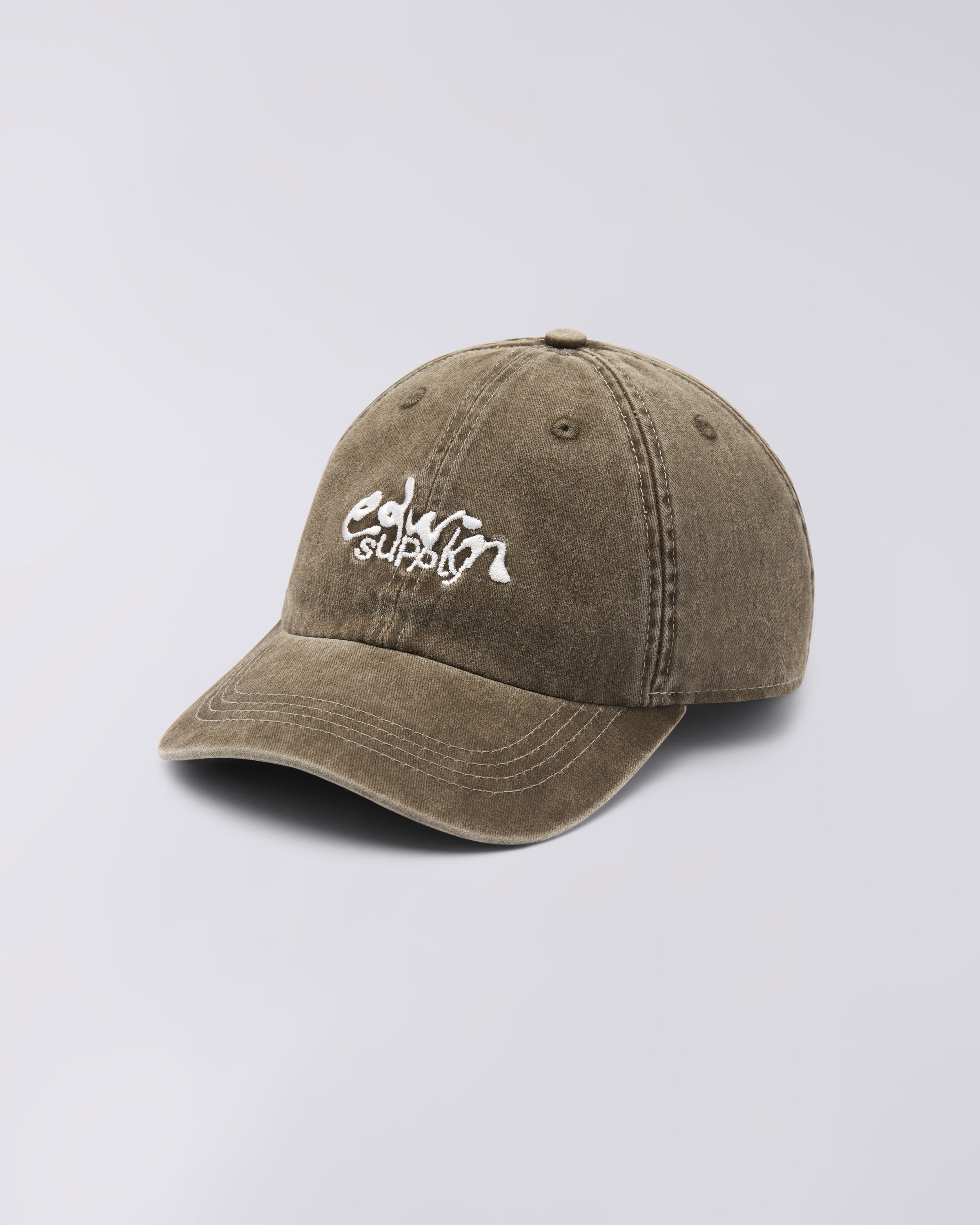 Soft Washed 6 Panel Cap – Twill – Brown – EDWIN
