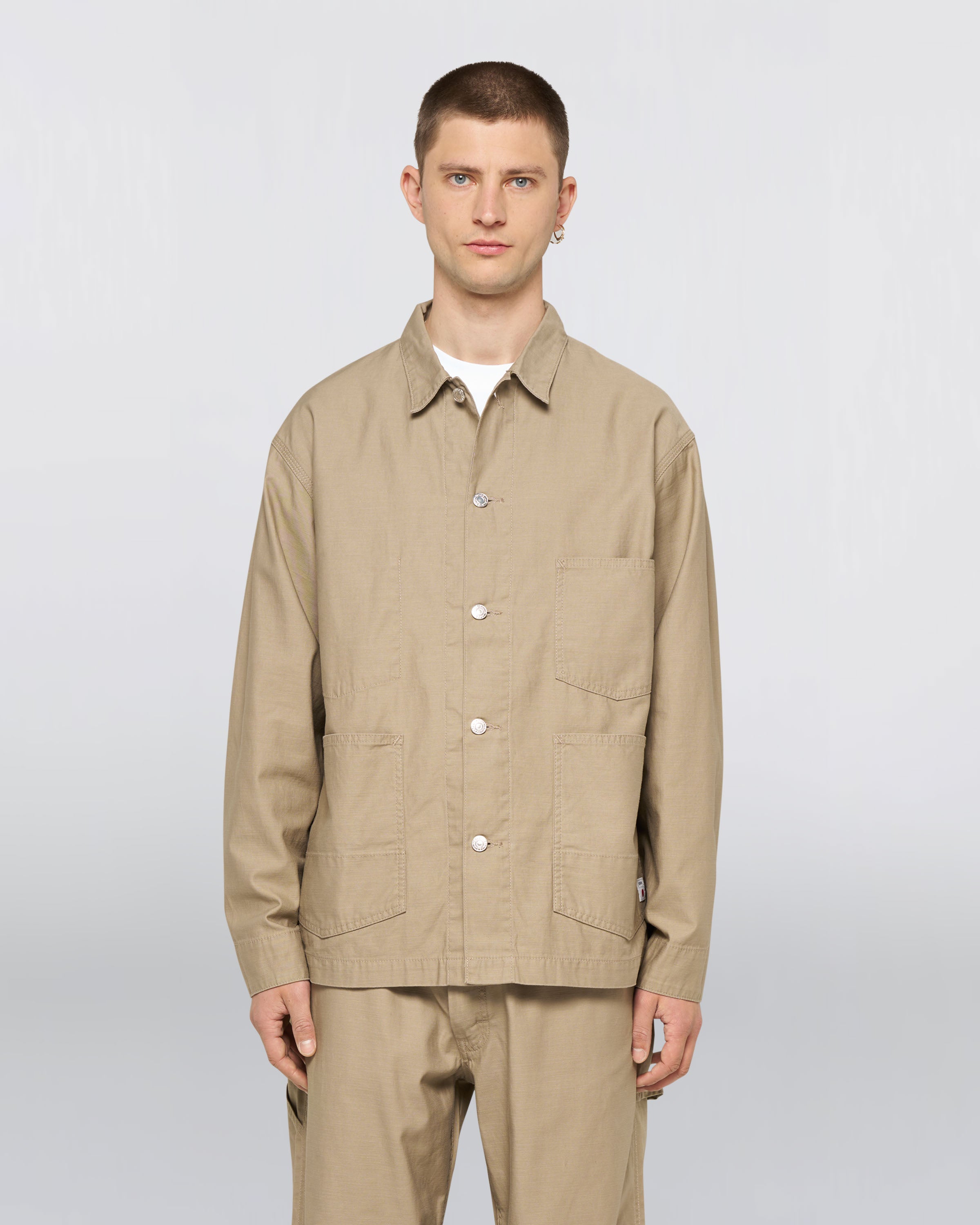 Coverall – Military Cloth Back Satin (214g) – Beige – EDWIN