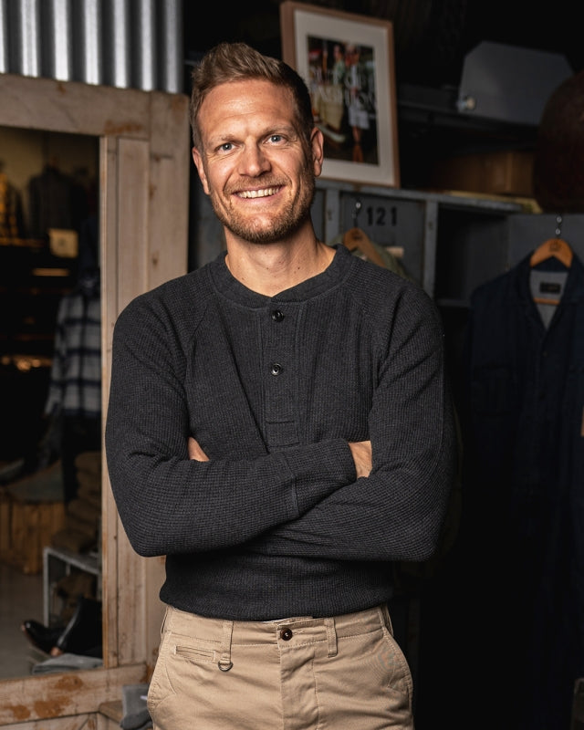 1936 Waffle Shirt – 300g/m² Heavy Waffle – Iron Gray – Pike Brothers