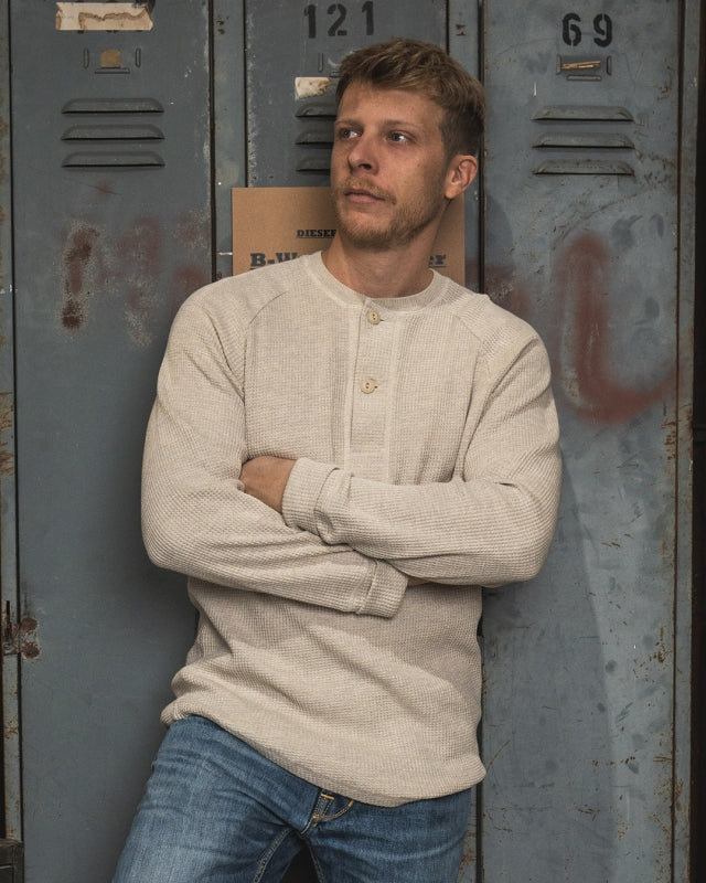 1936 Waffle Shirt – 100% Cotton – Natural – Pike Brothers