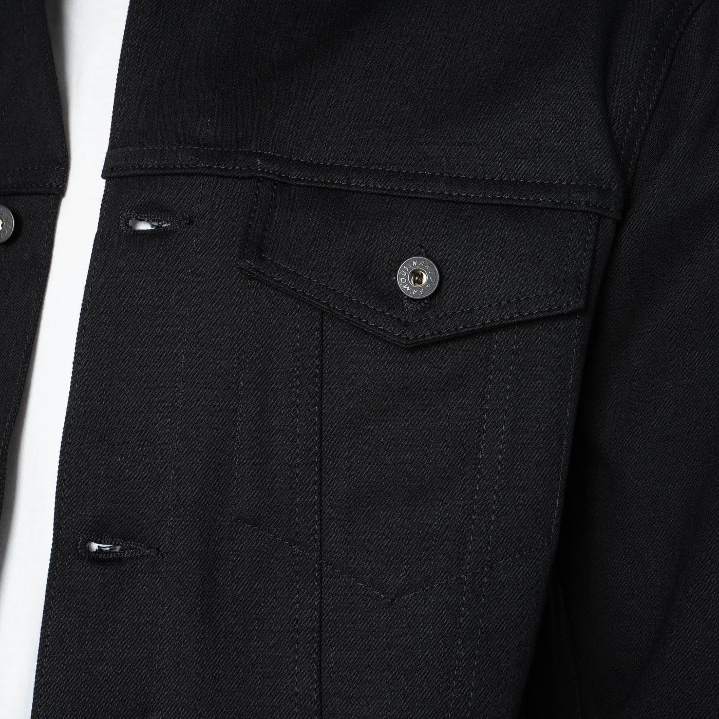 SOLID BLACK - Denim jakke 13oz Naked & Famous Denim