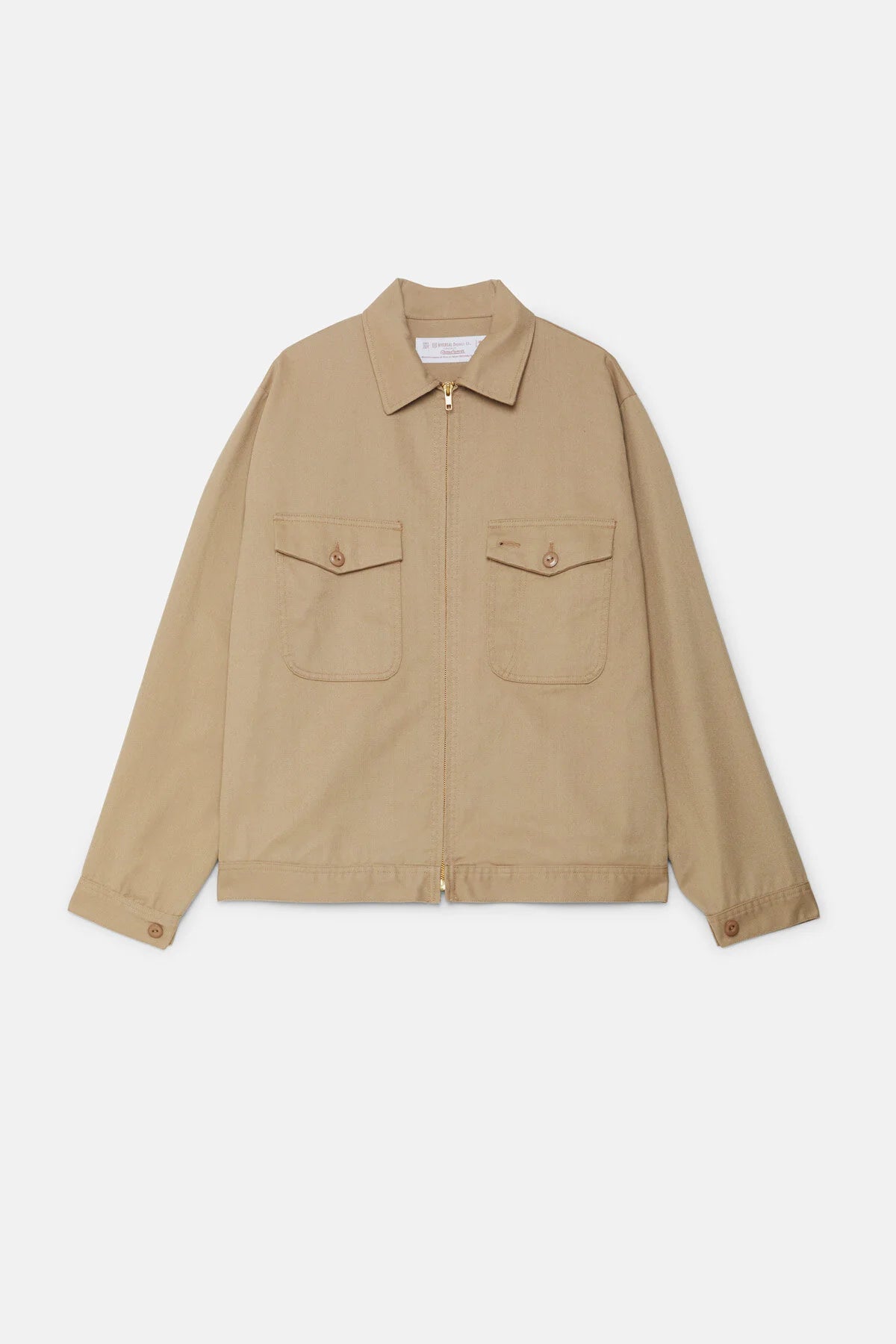 Zip Up 2pk Jacket - Bio Wash – Beige – Universal Overall
