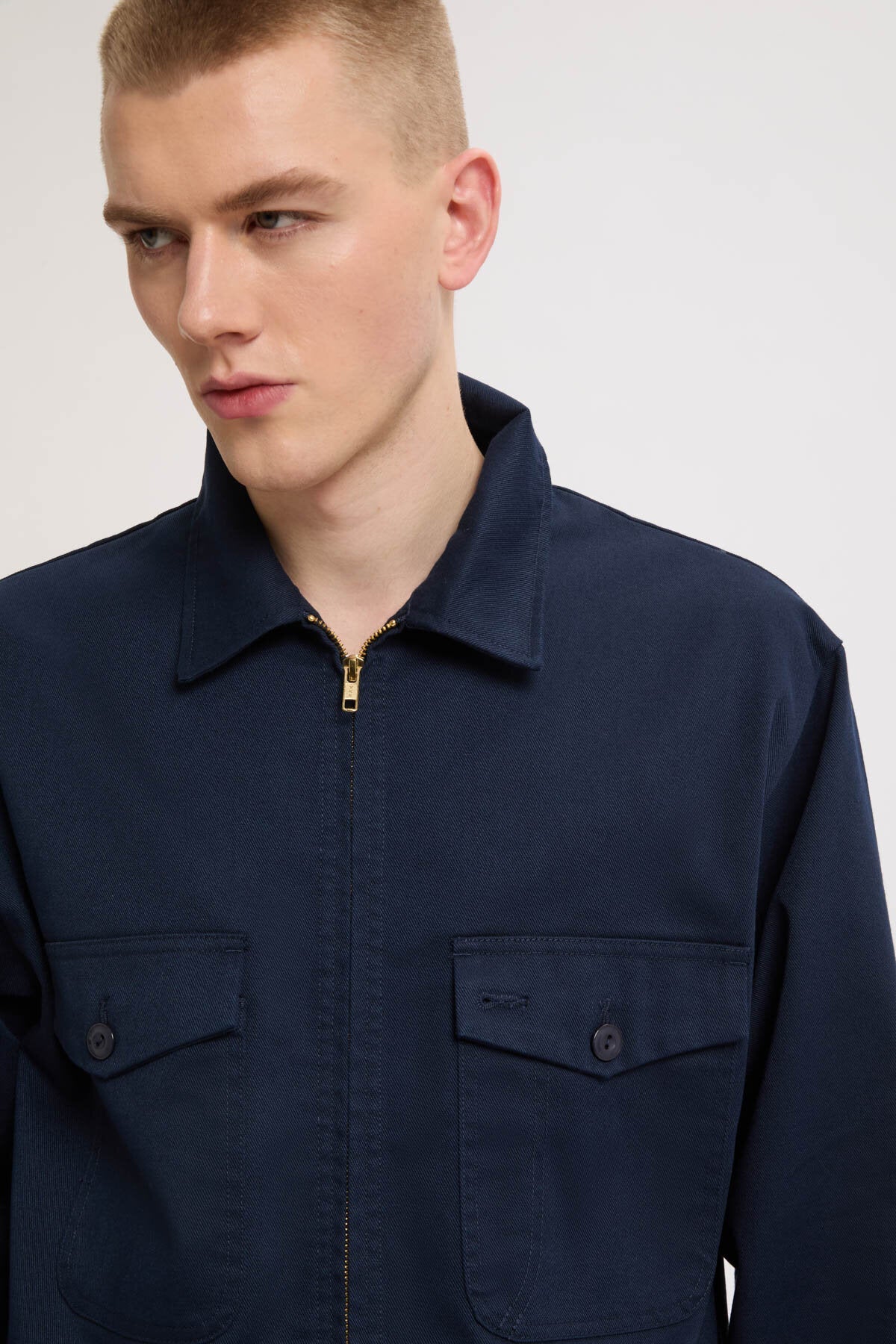 Zip Up 2pk Jacket - Bio Wash - Navy Blue – Universal Overall