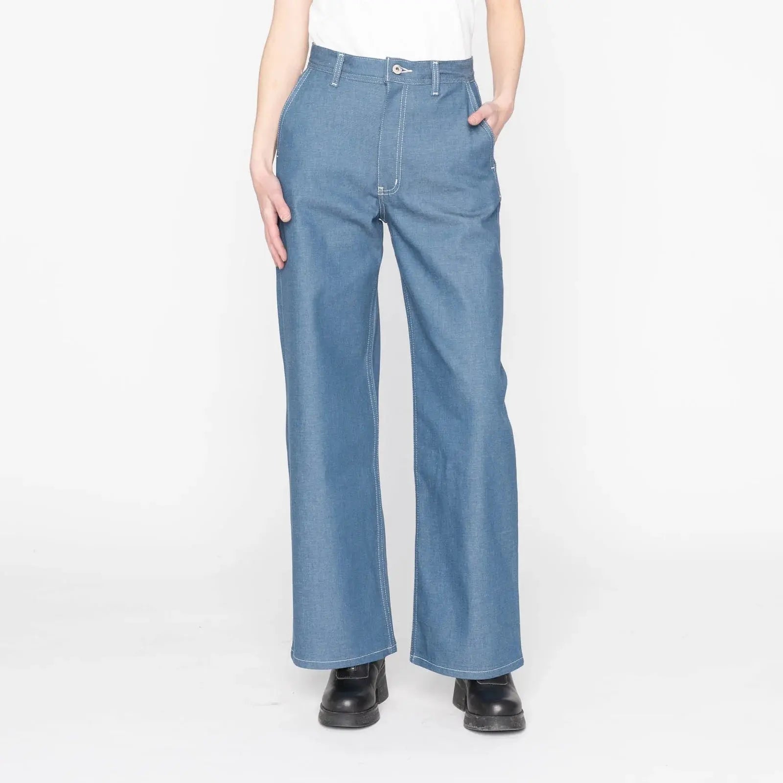 Antique Blue Denim Stretch - Maudie - Raw Denim