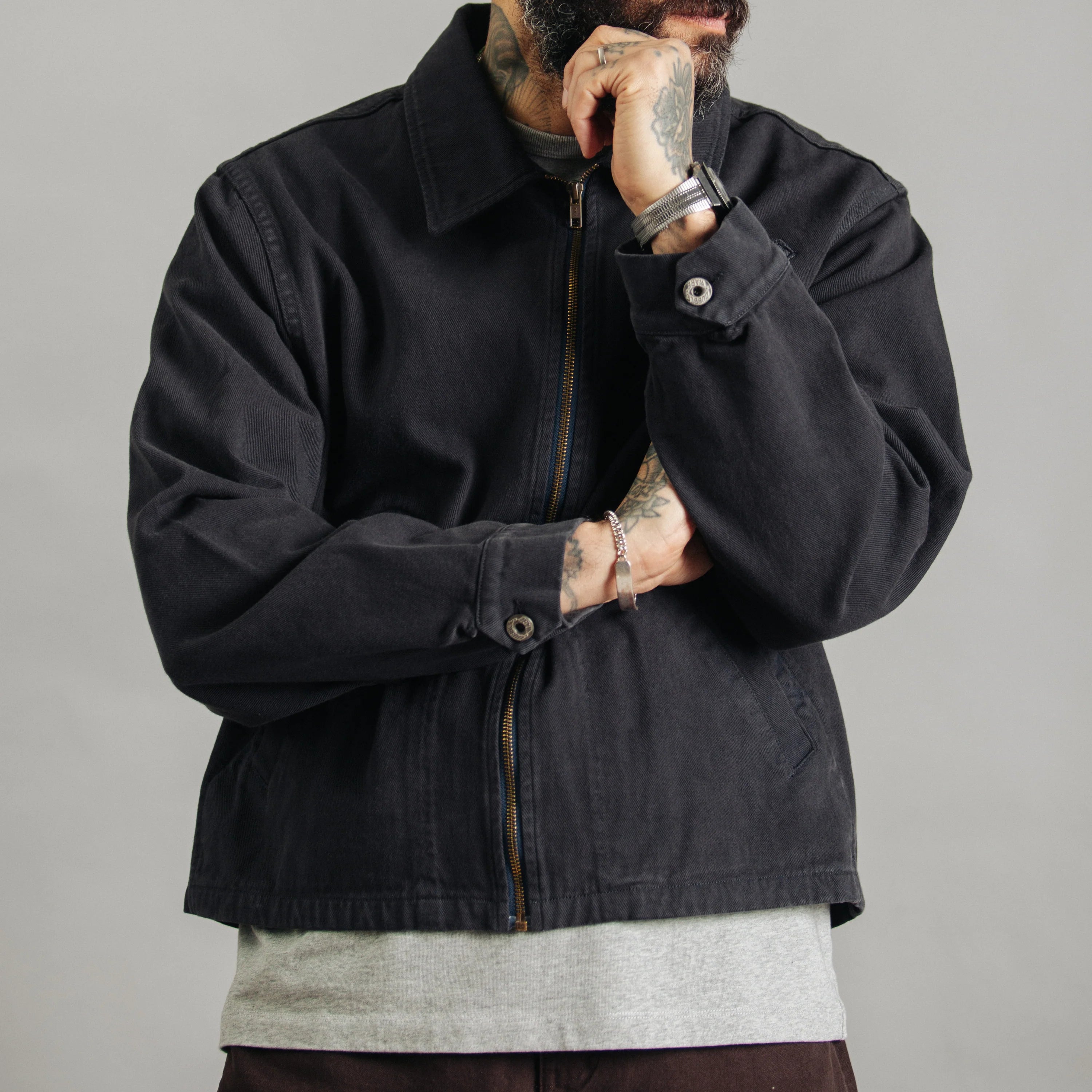 Crop Mecanic Jacket - Dark Navy