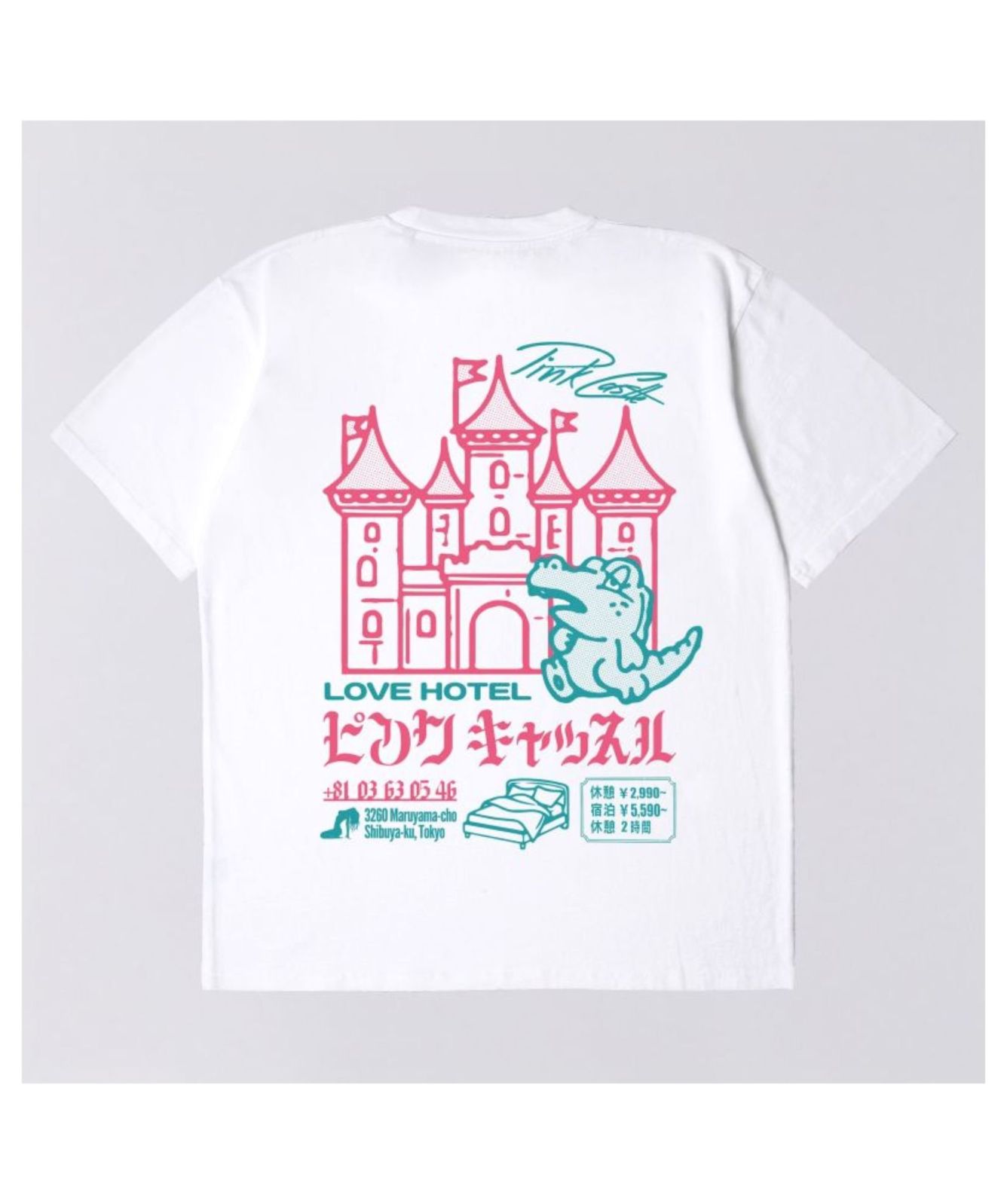Pink Castle T-shirt – White