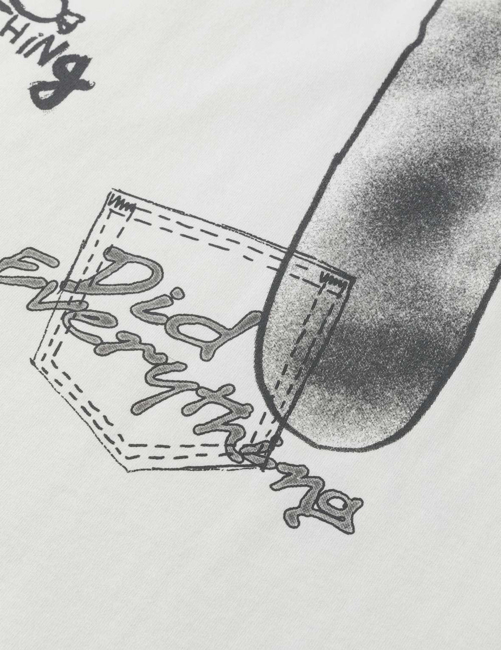 Hand-drawn Daicock and Multi-pocket Graffiti T-shirt - Cotton - White - Evisu