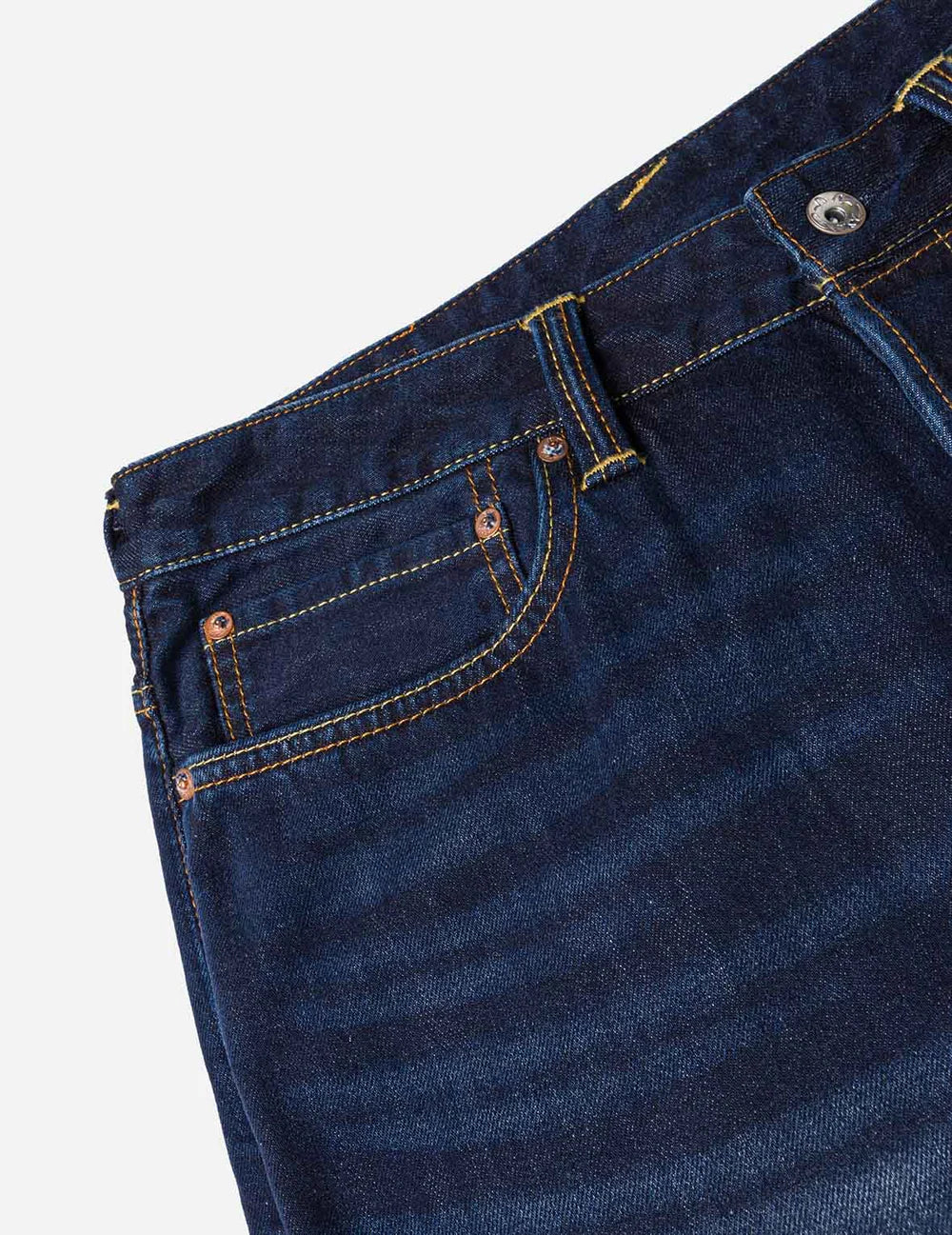 Seagull Print Pockets - Raw denim Jeans #2020 - Regular Fit - Evisu