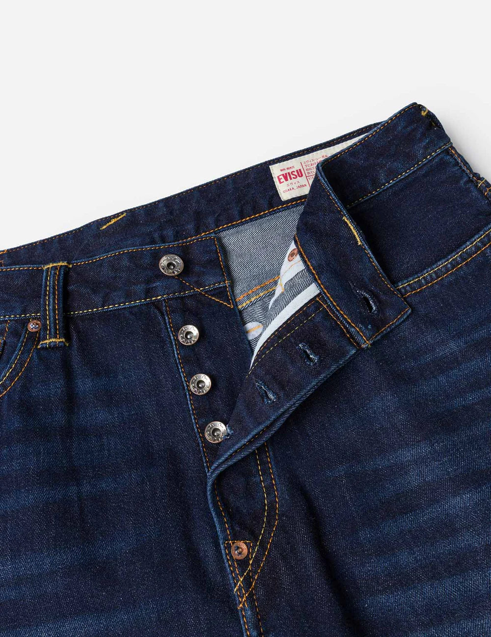 Seagull Print Pockets - Raw denim Jeans #2020 - Regular Fit - Evisu