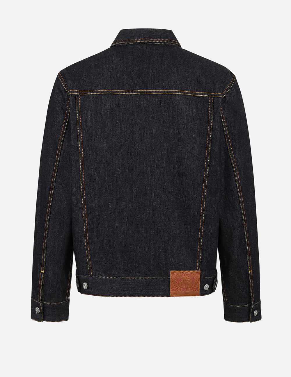 Ecru Seagull Print Relax Fit Denim Jacket - Evisu