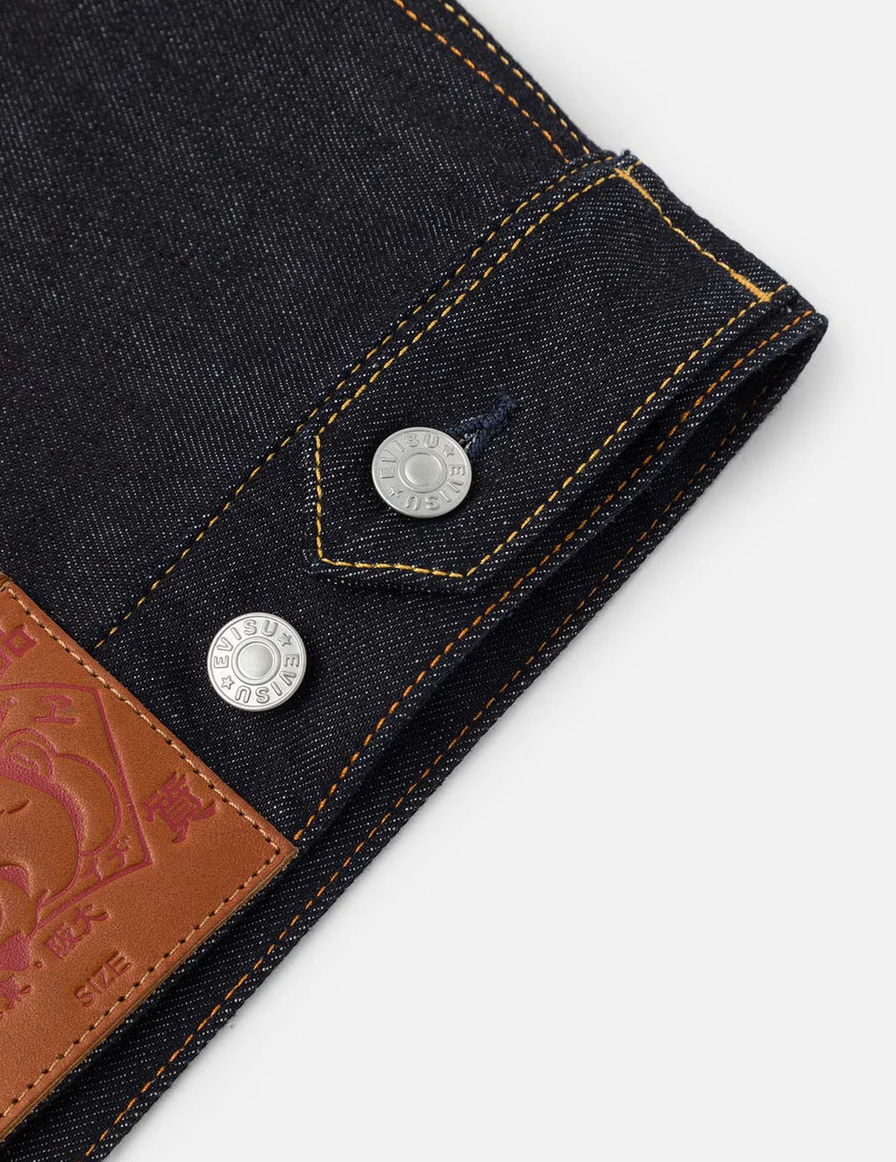 Ecru Seagull Print Relax Fit Denim Jacket - Evisu
