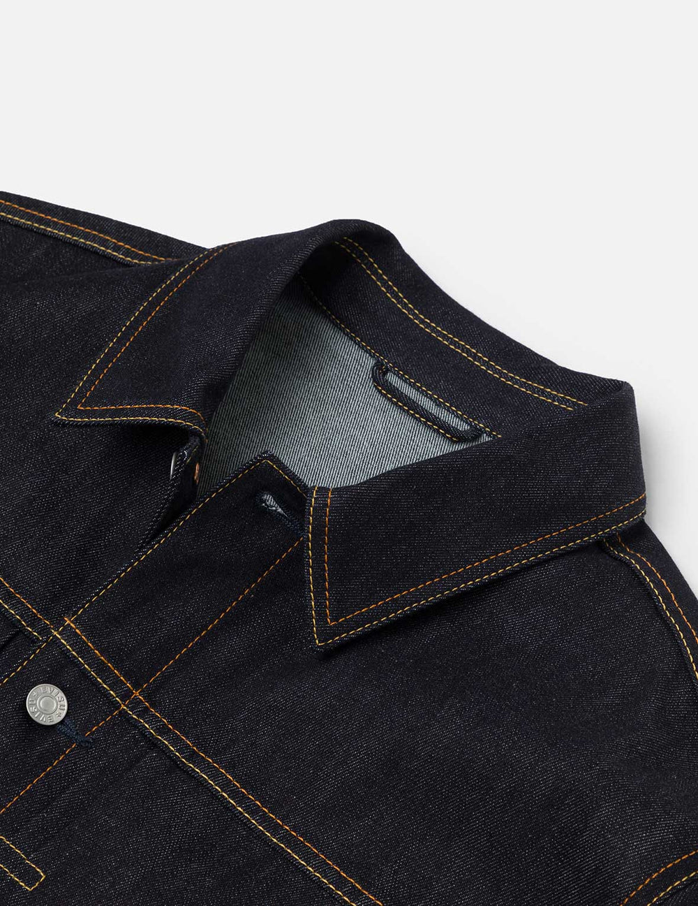 Ecru Seagull Print Relax Fit Denim Jacket - Evisu