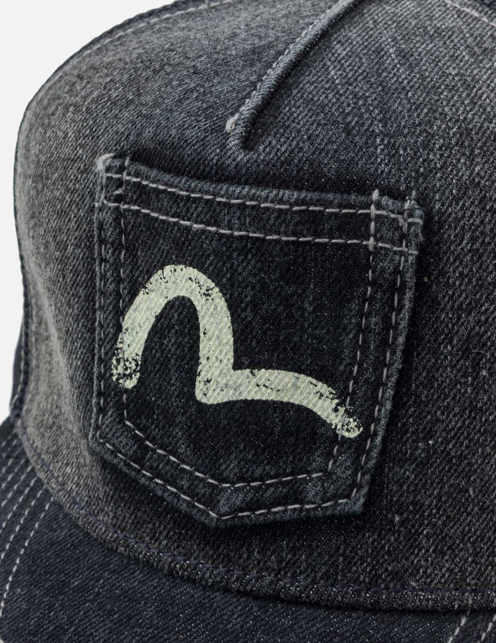 Washed Denim Cap - Dark Tone Black Denim