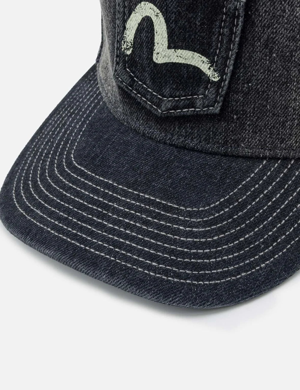 Washed Denim Cap - Dark Tone Black Denim