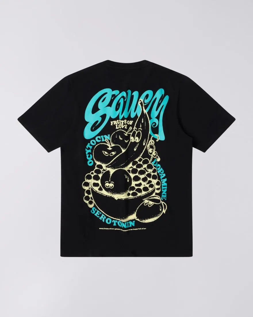 FRUITS OF LOVE T - SHIRT - Black - Raw Denim