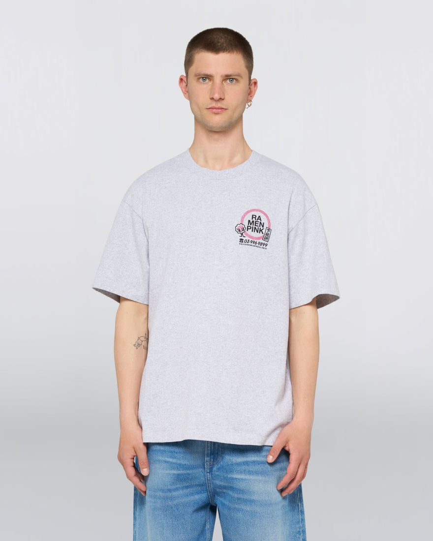 Ramen Pink T-Shirt - Grey Marl