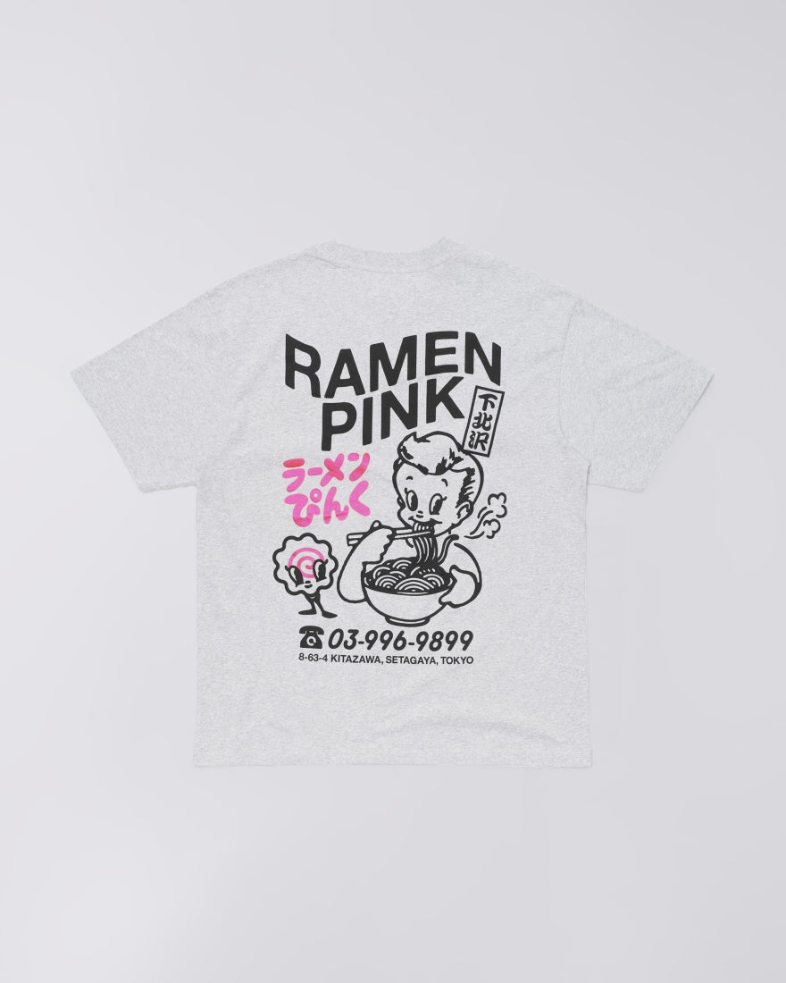 Ramen Pink T-Shirt - Grey Marl