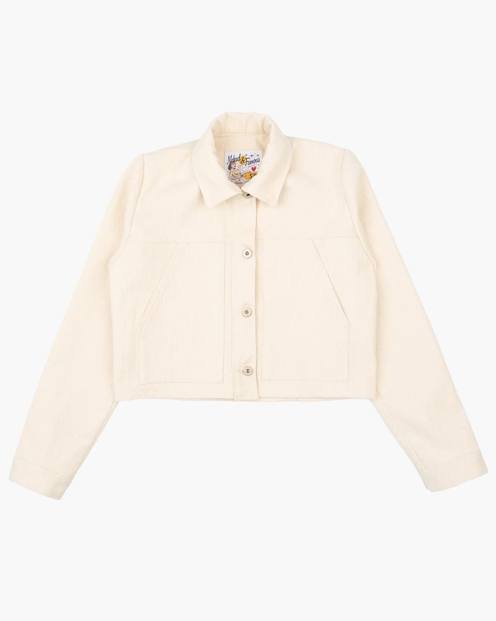 Judo Sashiko – Ecru – Cropped Denim Jacket