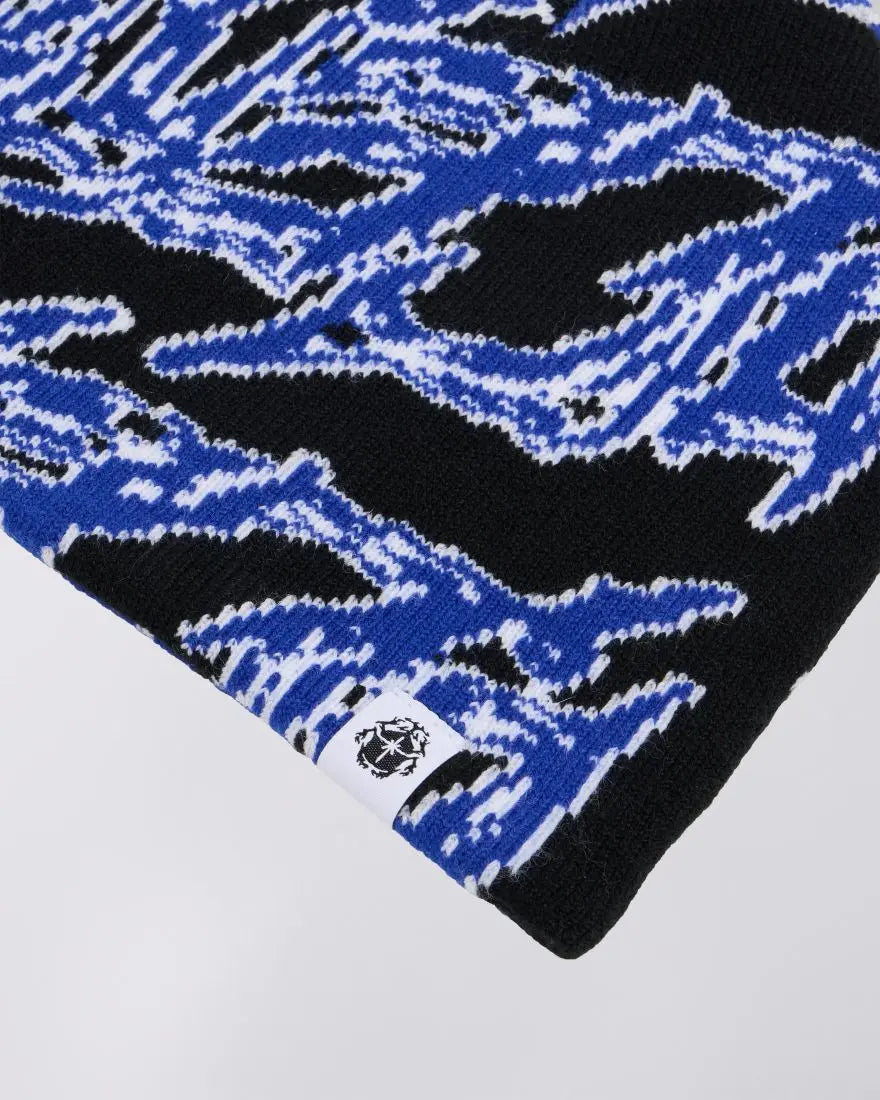 KAIRAN BEANIE - Black / Blue - Raw Denim