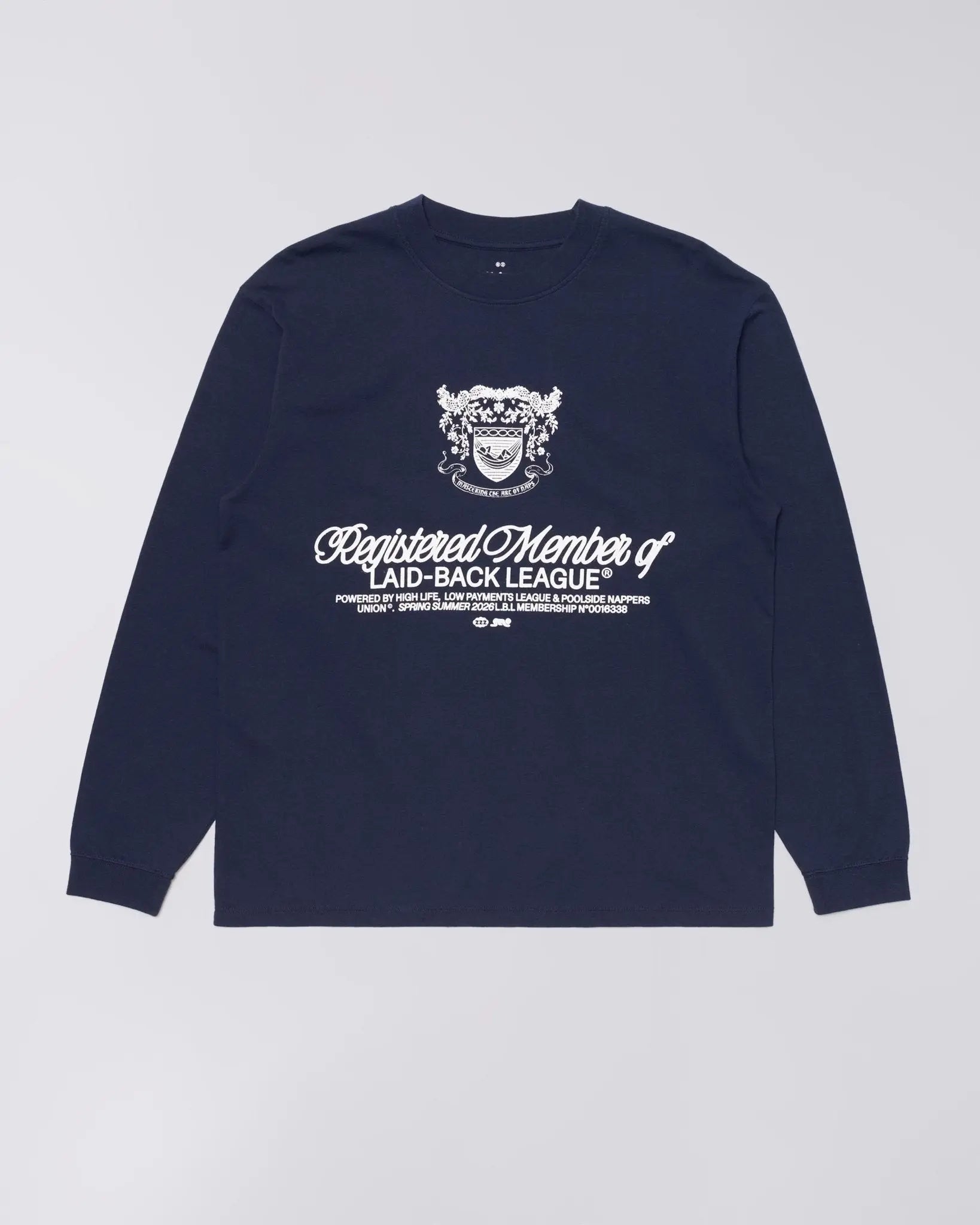 Laid Back League T-shirt LS – Maritime Blue