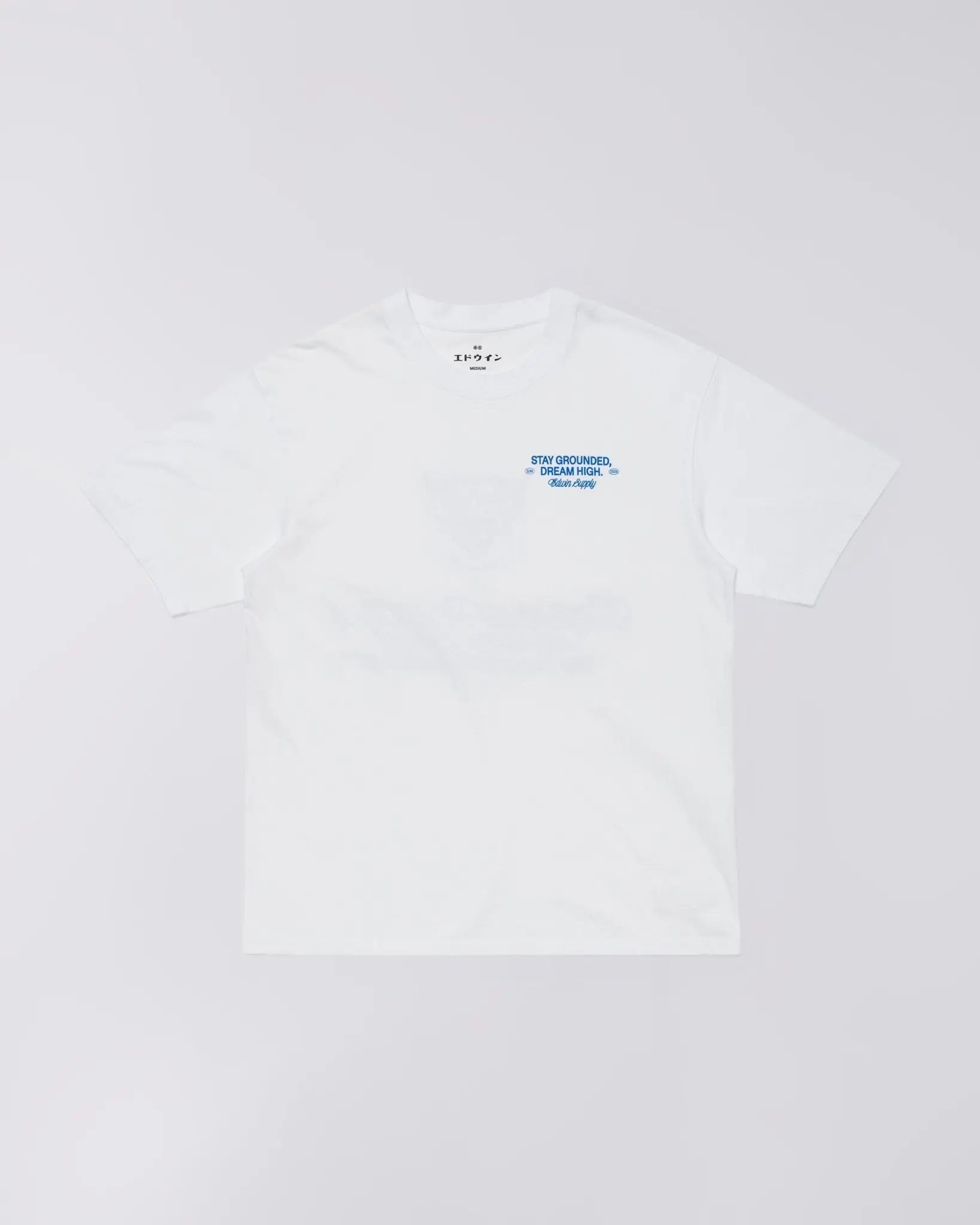LAID BACK LEAGUE T - SHIRT - White - Raw Denim