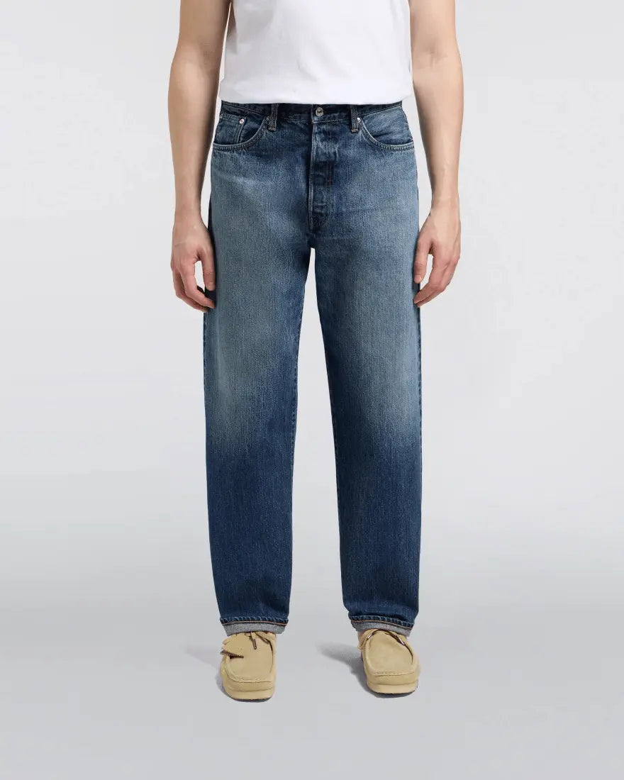 LOOSE JEANS - Blue Dark Used - Raw Denim