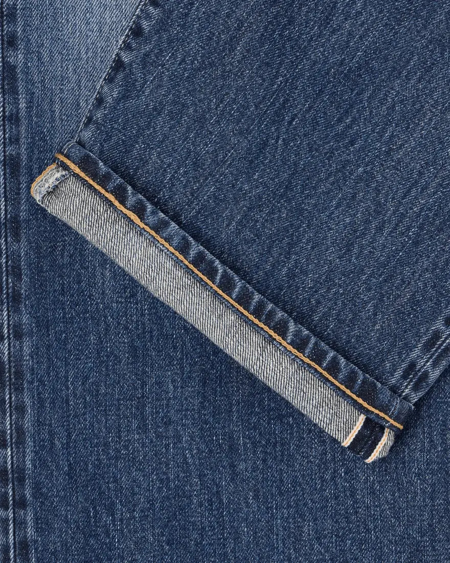 LOOSE JEANS - Blue Dark Used - Raw Denim