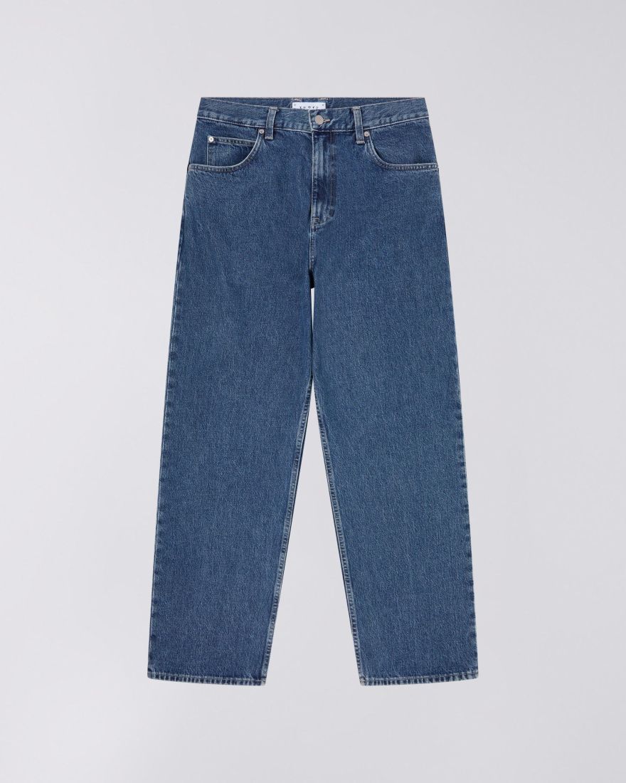 MATRIX PANT - Blue Mid Marble Wash 30'' - Loose Straight-Fit Pant in Arctic Blue Denim.