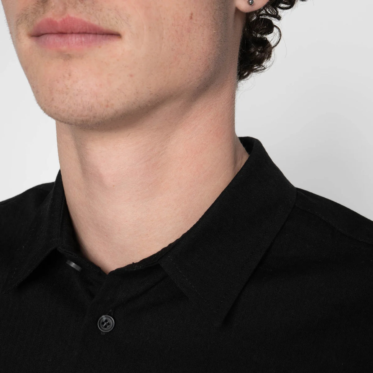 Black Herringbone - True Shirt - Black