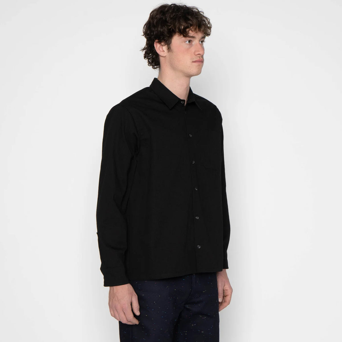 Black Herringbone - True Shirt - Black