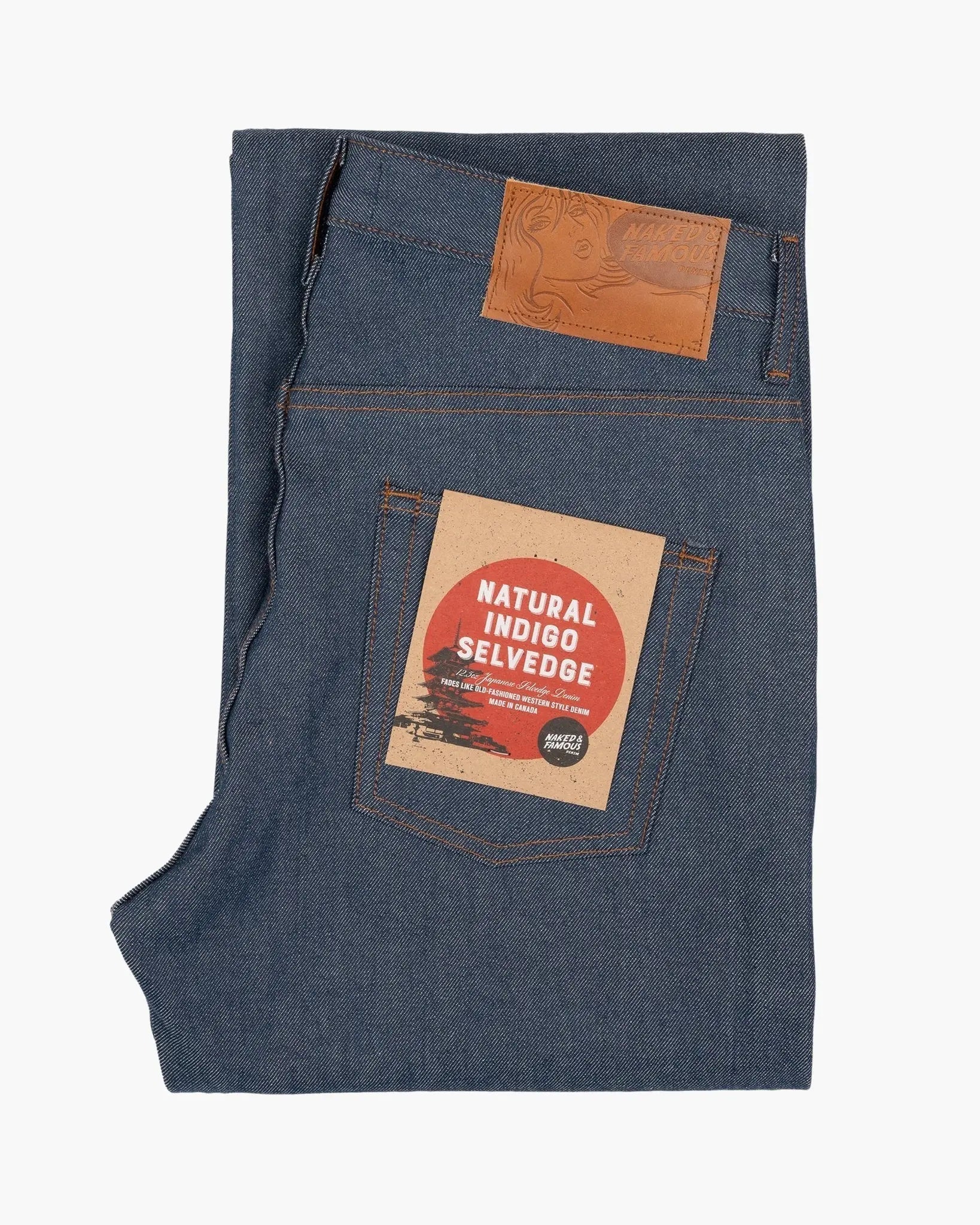 NATURAL INDIGO SELVEDGE - Strong Guy 12.5oz - Raw Denim