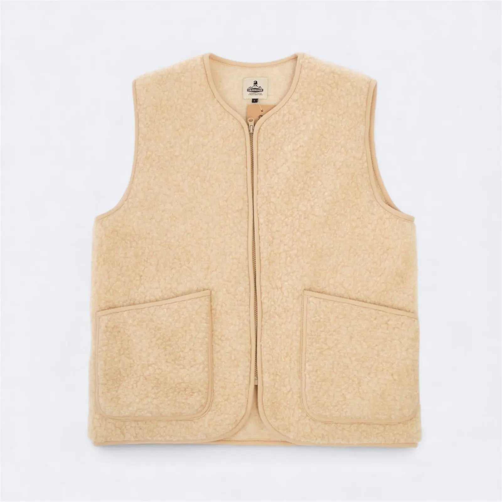 PEPITKO WOOL VEST - Beige - Raw Denim