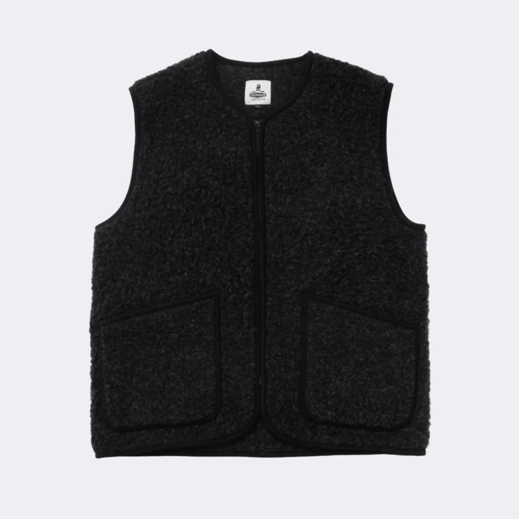 PEPITKO WOOL VEST - Black - Raw Denim