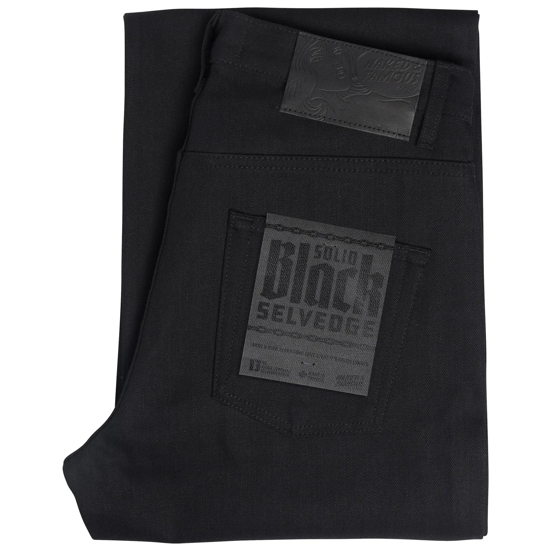 SOLID BLACK - Strong Guy - 13 oz - Raw Denim