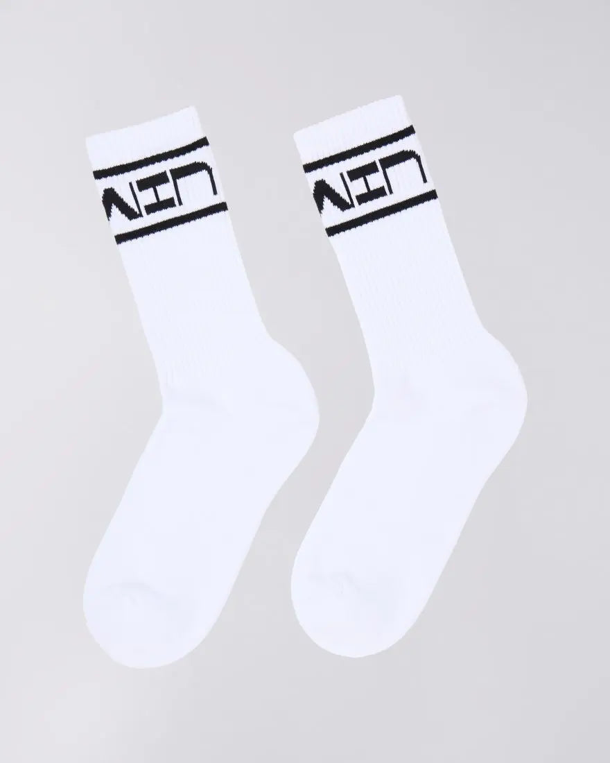 STRIPED SOCKS - Black / White - Raw Denim