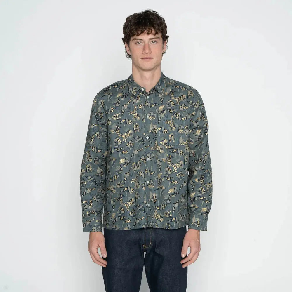 TRUE SHIRT - Origami Poplin - Raw Denim
