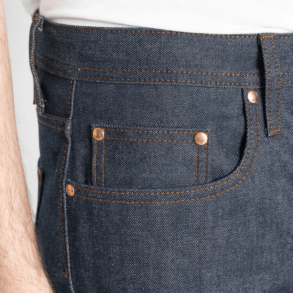 UB701 Indigo Rigid Raw Selvedge Denim - Wide Fit 14.5 oz - Raw Denim