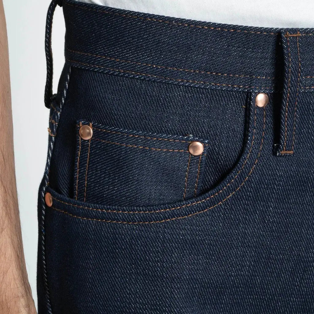 UB721 Indigo Selvedge Denim - Wide Fit 21oz - Raw Denim