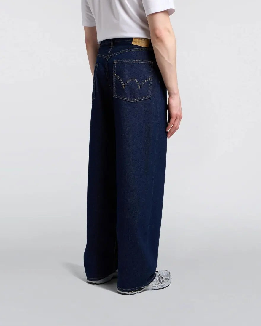 WIDE PANT Blue - Blue Rinsed - Raw Denim